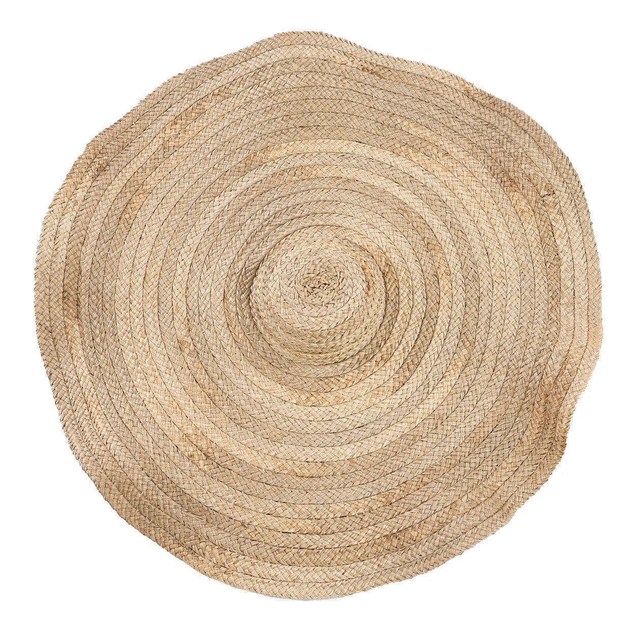 Chapeau en suspension oversize en jacinthe d’eau ondulée naturel, Ø85 cm