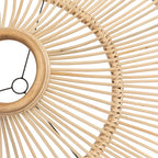 Horloge murale en rotin ajouré naturel XXL Ø150 cm