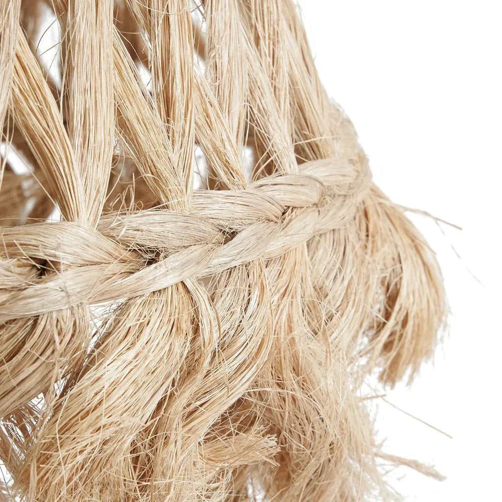 Suspension conique en abaca naturel – Ø63 cm