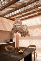 Suspension conique en abaca - Ø53 cm