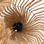 Suspension conique en abaca tressé – Naturel – H70 cm