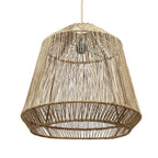 Suspension conique en corde tressée naturelle pour salon ou chambre – Ø50 cm