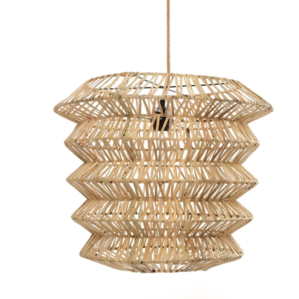 Suspension conique en rotin naturel 49x49x42 cm