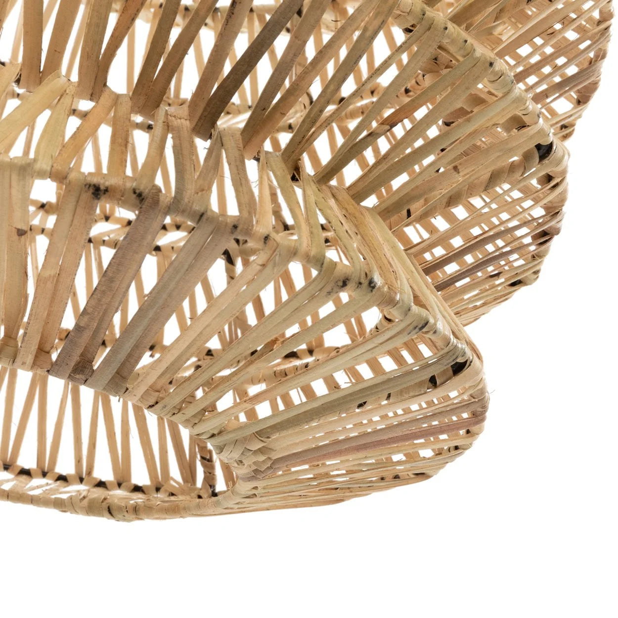 Suspension conique en rotin naturel 49x49x42 cm