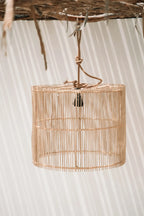 Suspension conique en rotin naturel 50 cm