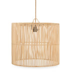 Suspension conique en rotin naturel 50 cm