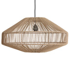 Suspension en corde naturelle ajourée beige sable Ø60 cm