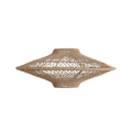 Suspension en corde tressée naturelle forme soucoupe ajourée Ø80 cm beige terreux