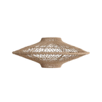 Suspension en corde tressée naturelle forme soucoupe ajourée Ø80 cm beige terreux