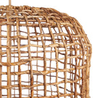 Suspension cylindrique en feuille de bananier tressée naturelle – Ø50 cm