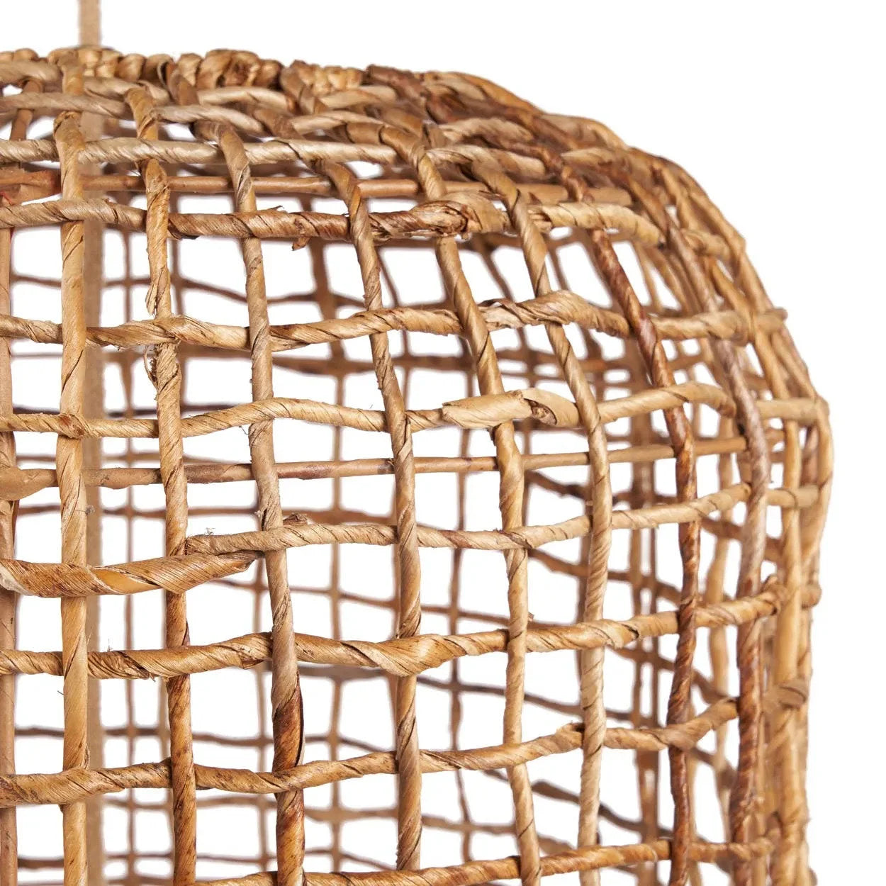 Suspension cylindrique en feuille de bananier tressée naturelle – Ø50 cm