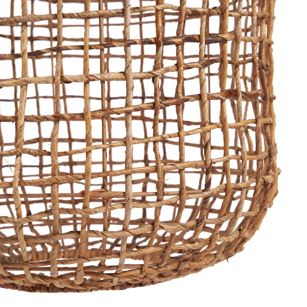 Suspension cylindrique en feuille de bananier tressée naturelle – Ø50 cm