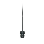 Suspension cylindrique en fibres naturelles beige avec fixation en noir et douille filetée