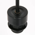 Support de lampe en métal noir et plastique avec tige centrale pour suspension cylindrique