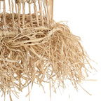 Suspension cylindrique en rotin frangé naturel – 40x40 cm