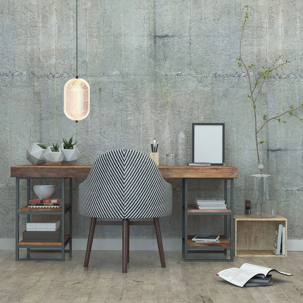 Détail du suspendeur cylindrique en verre ajouré couleur naturelle pour bureau à domicile