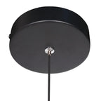 Applique plafond noire en verre ajouré pour Suspension cylindrique en verre naturel Ø15 cm
