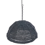 Suspension dôme en perles de bois noir mat Ø48 cm