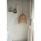 Luminaire suspendu en rotin tressé naturel de 40 cm de diamètre