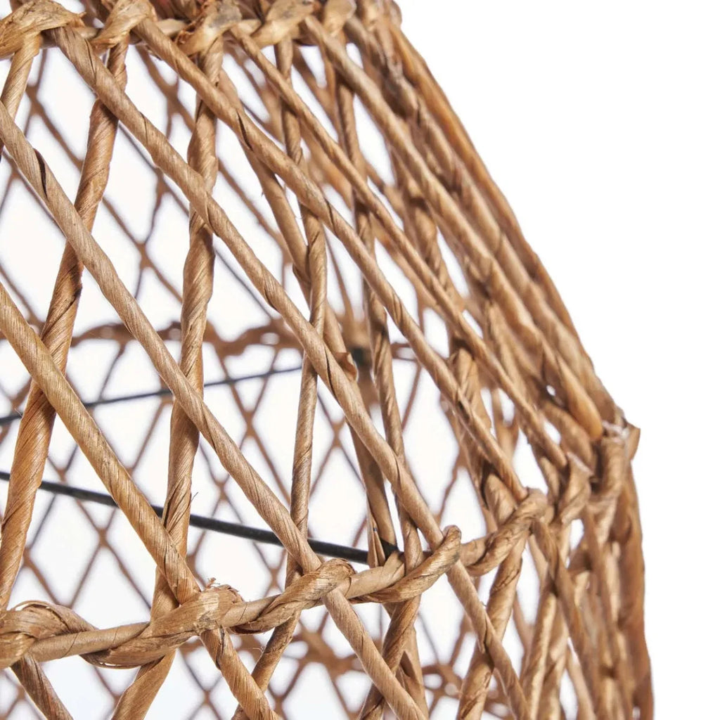 Suspension en feuille de bananier tressée 20 cm naturelle