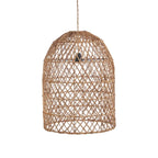 Luminaire suspendu en feuille de bananier tressée de 20 cm naturelle