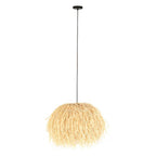 Suspension en fibres naturelles beige frangée Ø53 cm fluffy