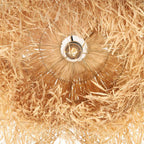 Suspension beige en fibres naturelles frangées Ø53 cm