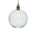 Suspension en verre clair avec fixation en laiton pour la Hängelampe Natalie 100 Klar