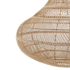 Suspension goutte XL en rotin naturel avec lampe en rotin tissé pour un éclairage original