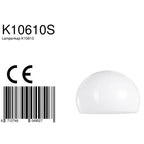 Abat-jour blanc en plastique hémisphérique pour suspension diamètre 38 cm