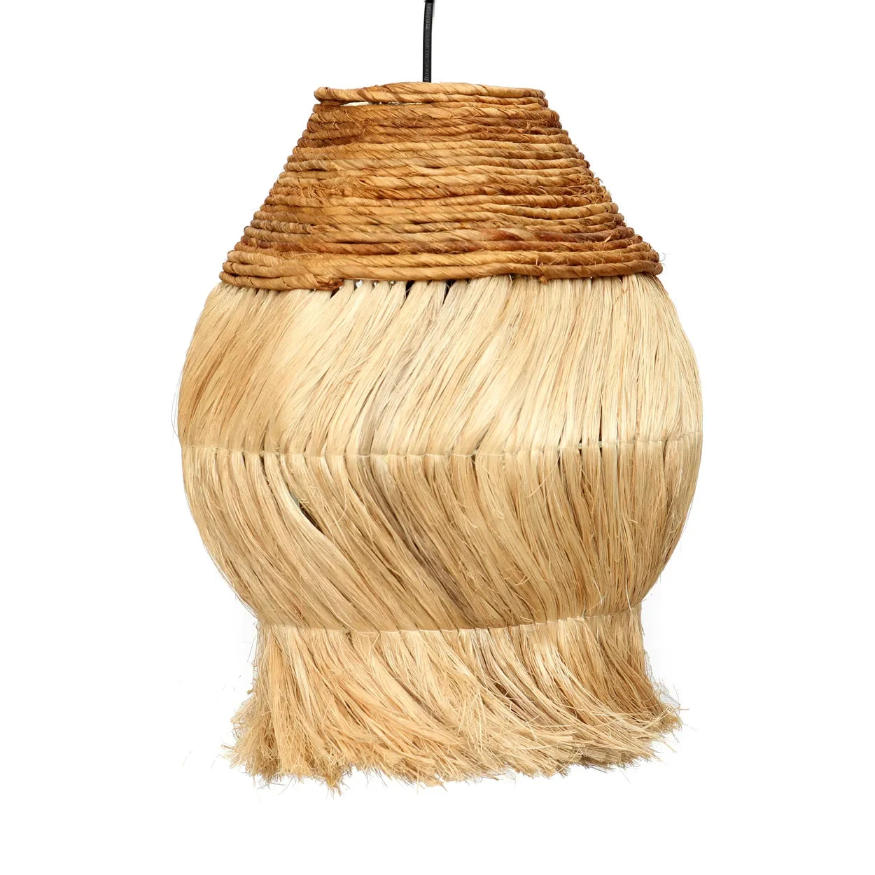 Suspension en herbe naturelle 45 cm forme jupe crayon