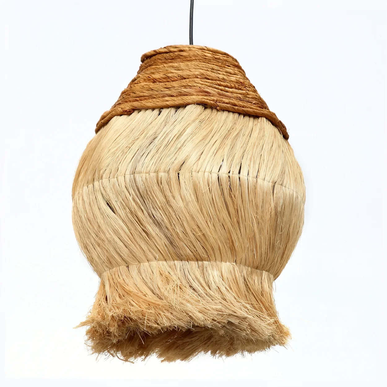 Suspension en herbe naturelle 45 cm forme jupe crayon
