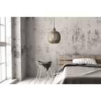 Luminaire Hängelampe Mican 100 Hellbronze dans une chambre avec mur à finition distressed