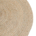 Sous-verre en paille tissée beige motif chevron Ø60 cm