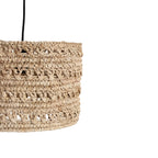 Abat-jour cylindrique en jonc de mer tressé naturel Ø30 cm beige texturé