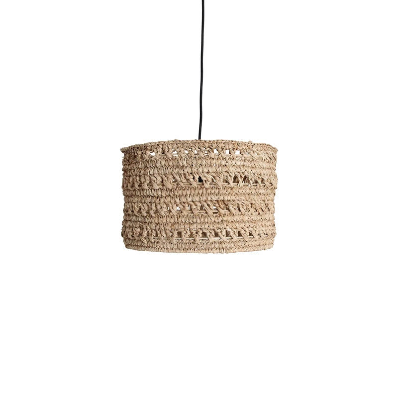 Suspension en jonc de mer tressé naturel cylindrique – Ø30 cm