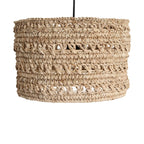 Suspension en jonc de mer tressé naturel cylindrique beige Ø30 cm