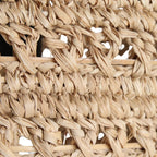 Suspension cylindrique en jonc de mer tressé naturel beige Ø30 cm