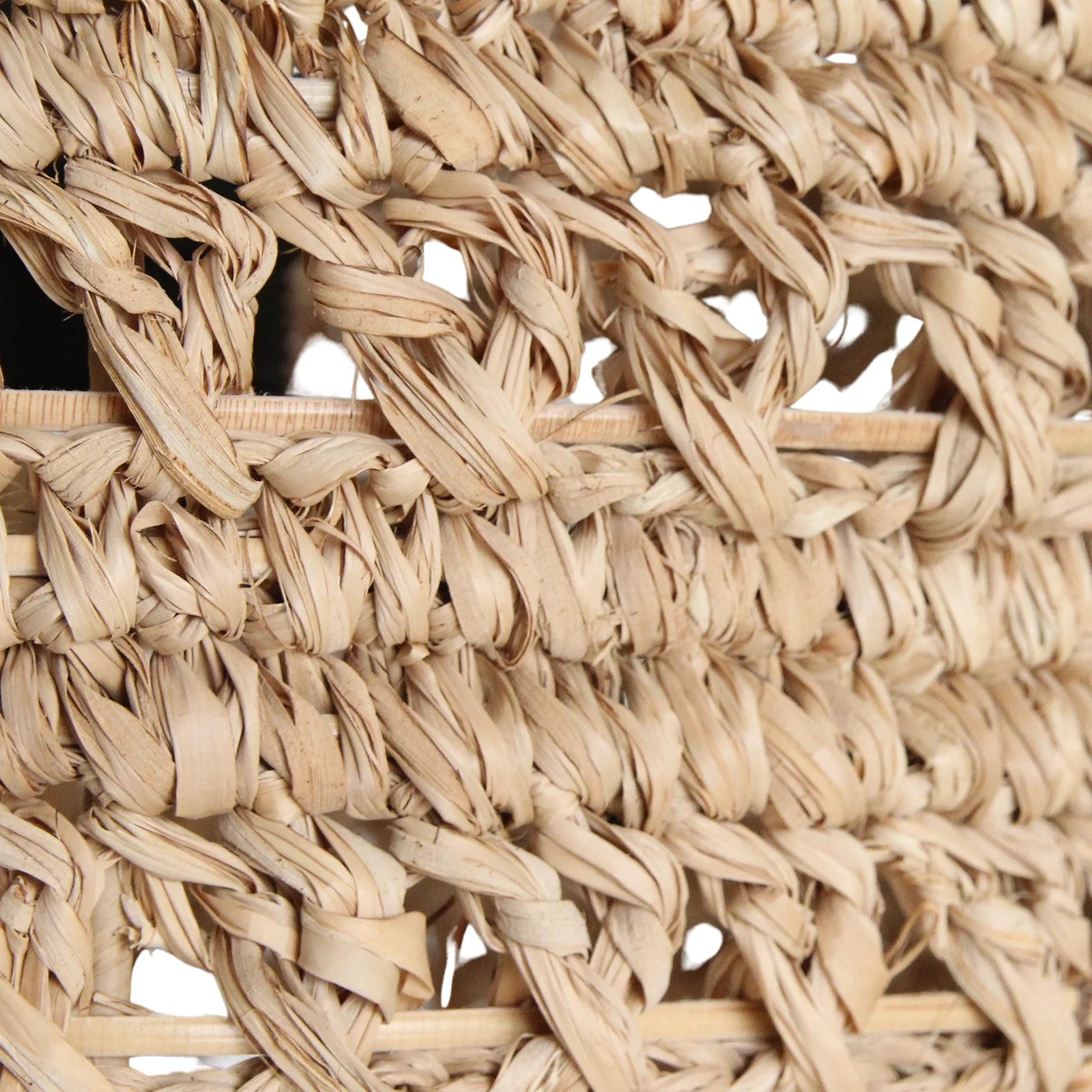 Suspension cylindrique en jonc de mer tressé naturel beige Ø30 cm