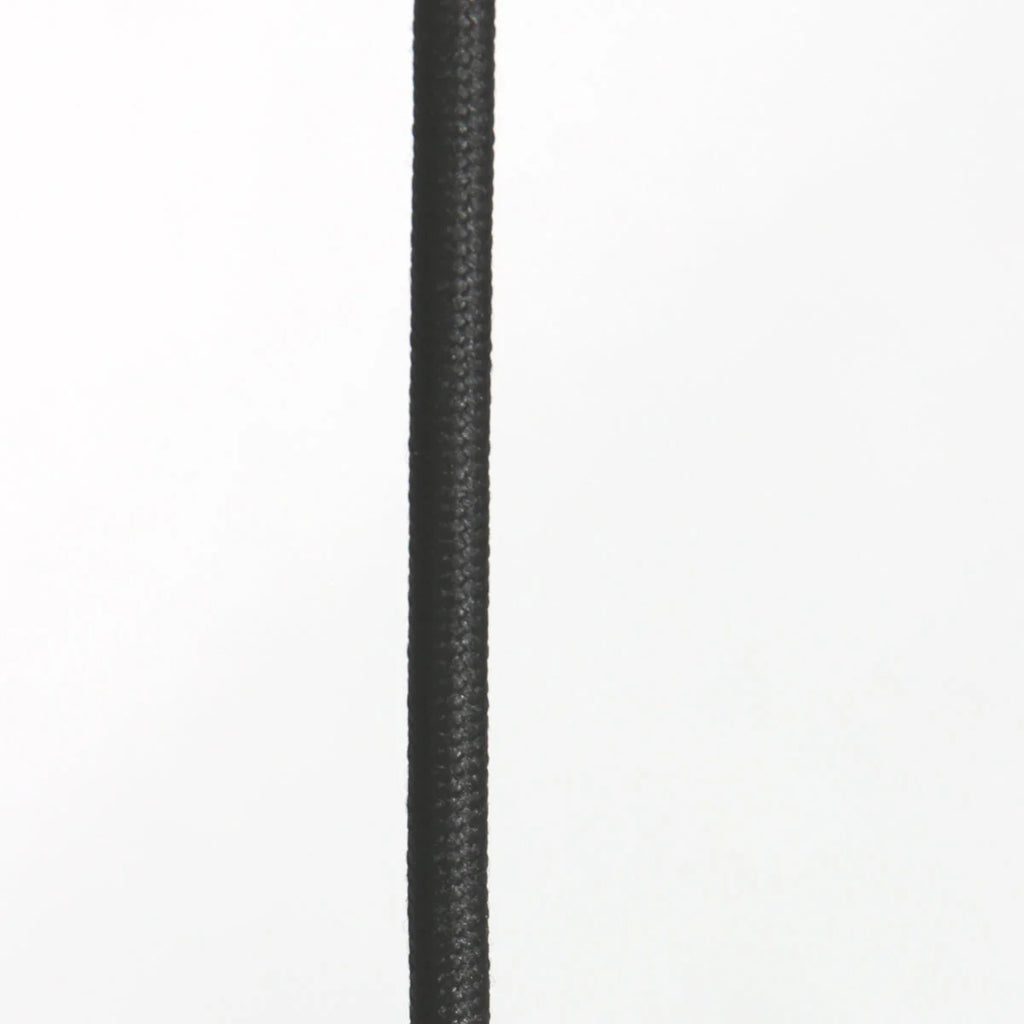 Cordon tressé noir pour suspension en lin crème forme goutte sur câble noir Ø25 cm