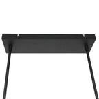 Plafonnier rectangulaire noir avec deux cordons suspendus pour suspension linéaire en métal