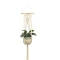 Support de plante en macramé en coton naturel avec franges pour suspension de plante