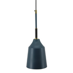 Suspension en mat teal foncé avec accents en laiton et noir pour la Hängelampe Caja Blau