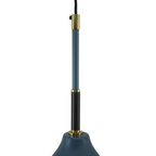 Suspension en bleu et noir avec accents en laiton pour la Hängelampe Caja Blau