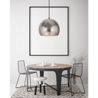 Suspension en argent martelé pour la lampe Hängelampe Fabricia 100 Nickel