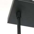 Canopée de plafond en métal noir avec tige suspendue pour suspension lumineuse