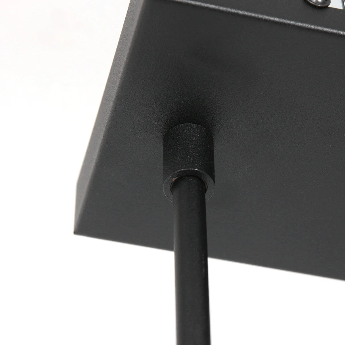 Canopée de plafond en métal noir avec tige suspendue pour suspension lumineuse