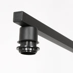 Applique murale noire en métal avec douille filetée pour ampoule, design moderne