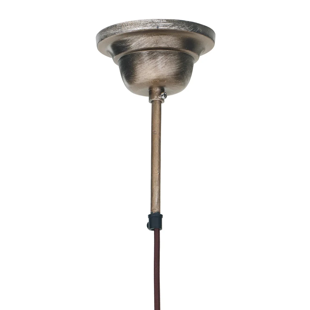 Plafonnier Hängelampe Sawyer 100 Bronze avec rosace en bronze ancien et cordon suspendu