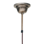 Plafonnier Hängelampe Sawyer 100 Bronze avec rosace en bronze ancien et cordon suspendu